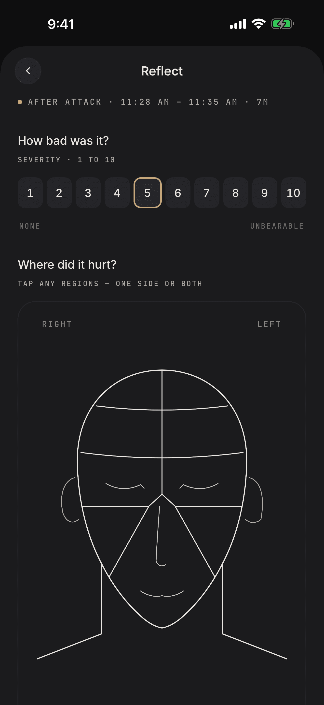 Reflect — calm post-attack review.
